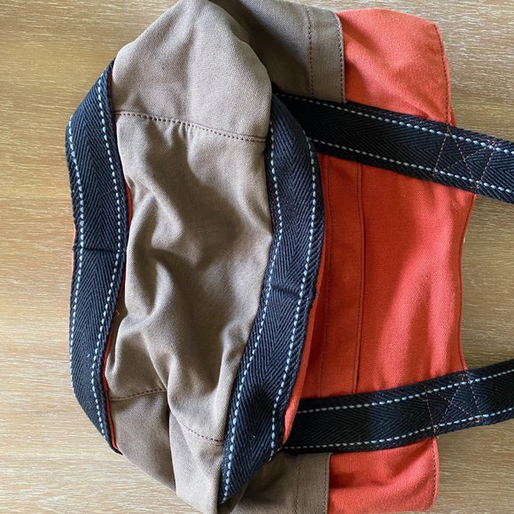 Chala Orange and Brown Cat Tote Bag - Picture 6 of 7